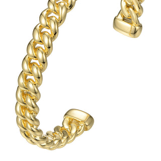 Gold-plated thick chain opening bracelet