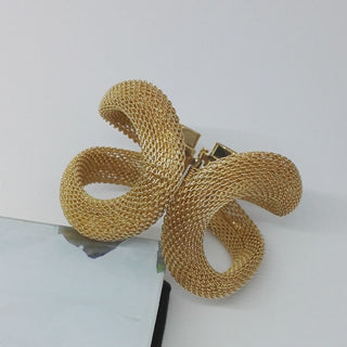 Gold Mesh Design Stretch Bracelet Accessory