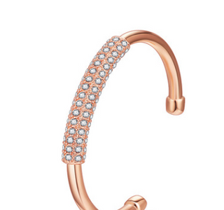 Gold-plated and diamond bracelet