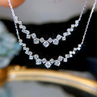 18K Gold Diamond Smile 1 Carat Diamond Necklace