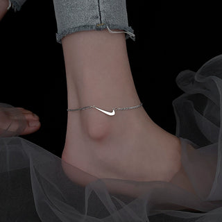 925 Sterling Silver Hook Design Simple Personality Anklet