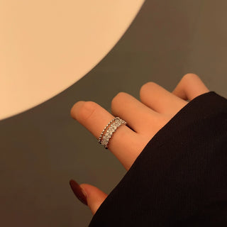 Accessible Luxury Starry Sky Fancy Women's Design Niche Ring