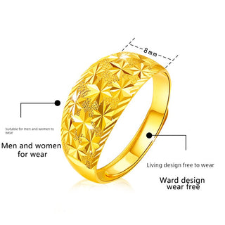 Jewelry Vietnam Placer Gold Euro No Color Fading Ring