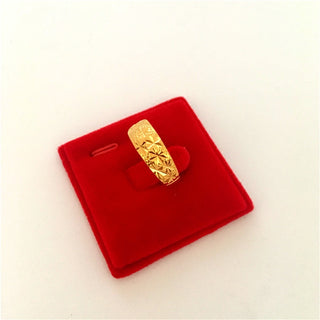 Jewelry Vietnam Placer Gold Euro No Color Fading Ring